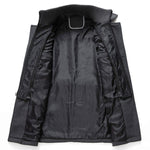 Long Wool Coat with Detachable Knit Collar for Men - View 9