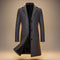 Longline Single-Breasted Wool Overcoat for Men