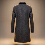 Longline Single-Breasted Wool Overcoat for Men - View 2