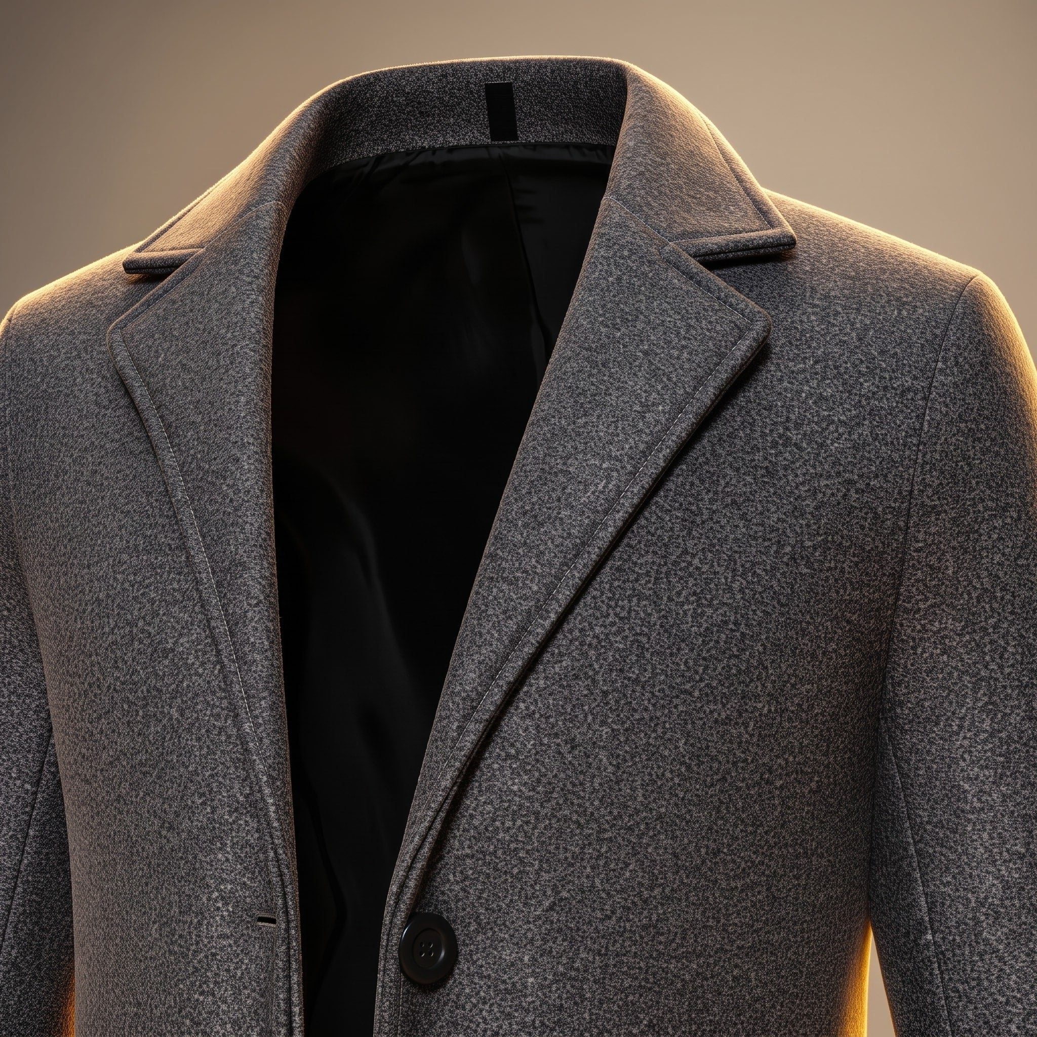 Longline Single-Breasted Wool Overcoat for Men - View 4