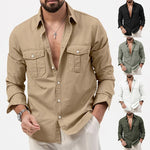 Wrinkle Resistant Button-Down Shirt for Men