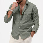 Wrinkle Resistant Button-Down Shirt for Men
