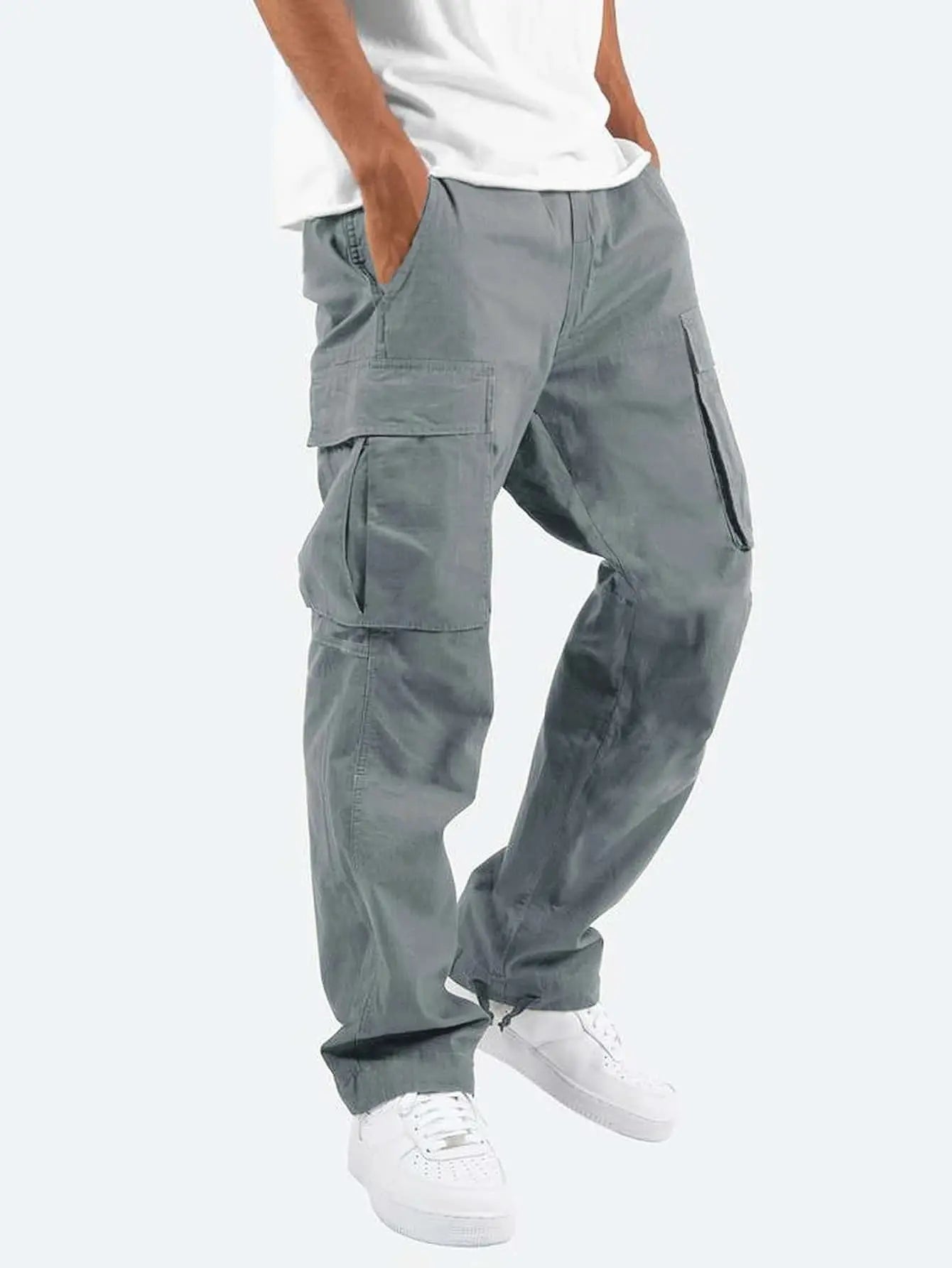 Relaxed Fit Cargo Trousers for Men