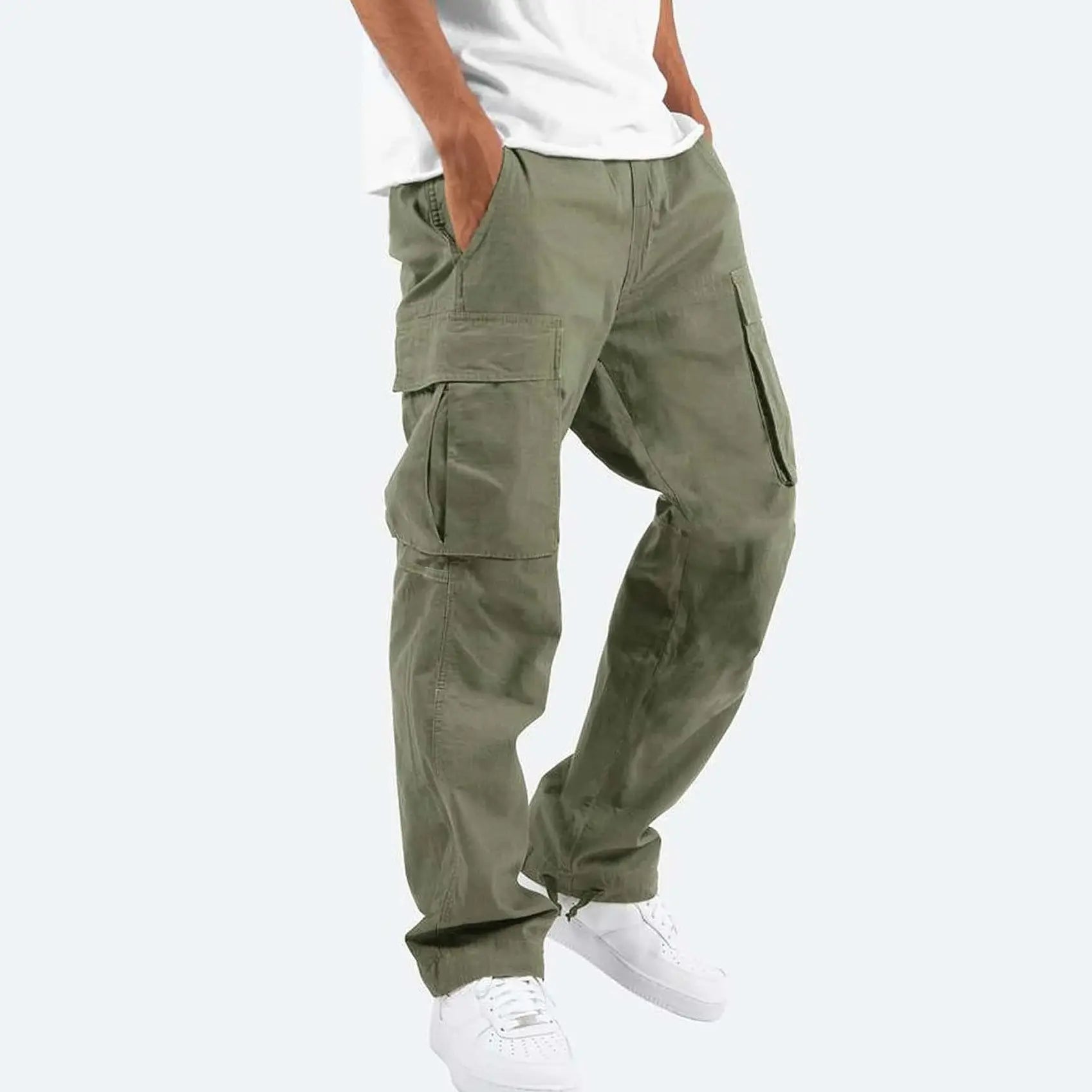 Relaxed Fit Cargo Trousers for Men