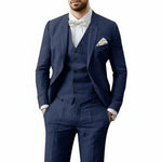 Three-Piece Linen Waistcoat Set for Men