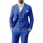 Three-Piece Linen Waistcoat Set for Men