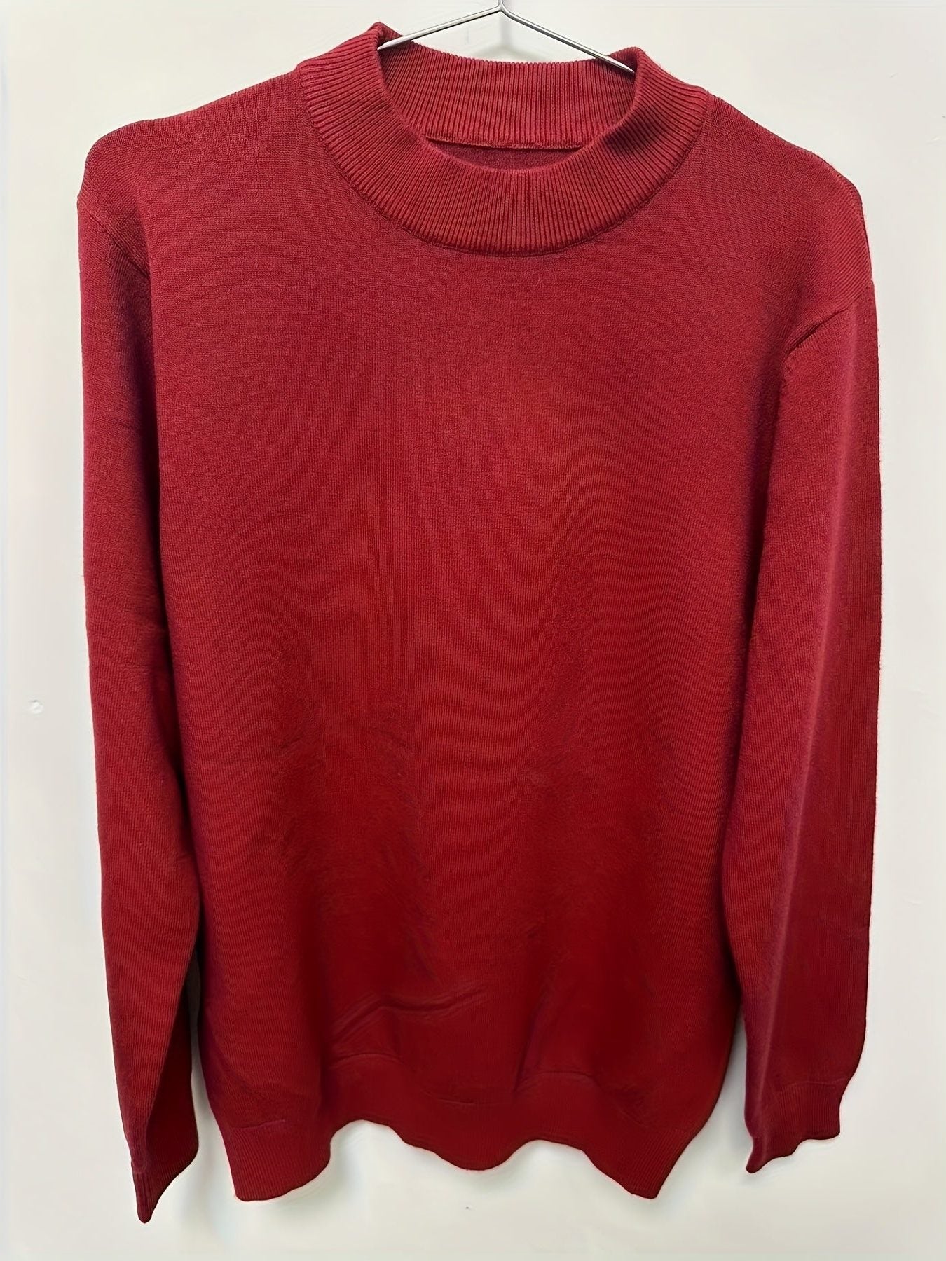 Mock-Neck Ribbed Knit Jumper for Men - View 10