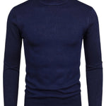 Mock-Neck Ribbed Knit Jumper for Men - View 5