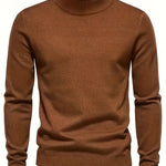 Mock-Neck Ribbed Knit Jumper for Men - View 8