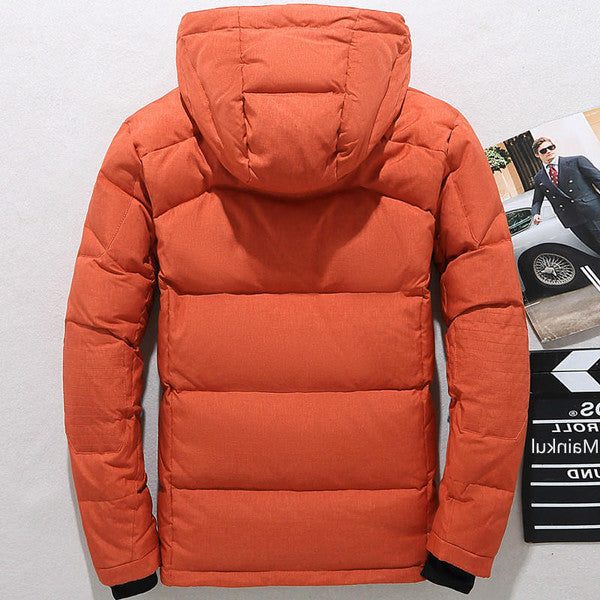 Oversized Puffer Jacket with Hood for Men - View 7