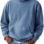 Oversized Washed Cotton Hoodie for Men