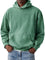 Oversized Washed Cotton Hoodie for Men - Green