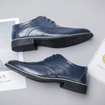 Perforated Lace-Up Brogue Dress Shoes for Men - View 5