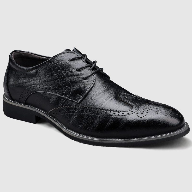Perforated Lace-Up Brogue Dress Shoes for Men - View 6