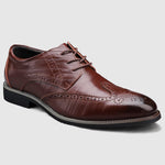 Perforated Lace-Up Brogue Dress Shoes for Men - View 8