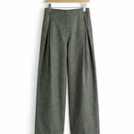 Pleated Front Wool Trousers for Men - Grijs
