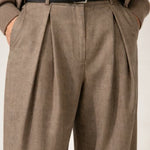 Pleated Front Wool Trousers for Men - View 5