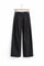 Pleated Front Wool Trousers for Men - Zwart