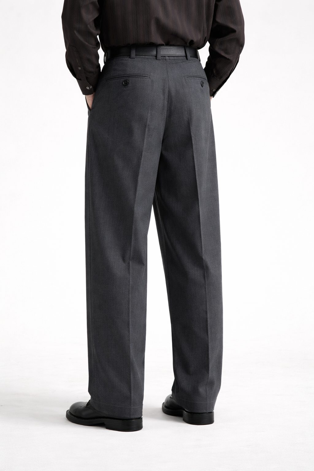 Pleated Wide Leg Trousers for Men - View 3