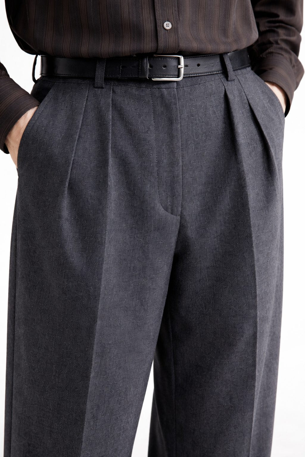 Pleated Wide Leg Trousers for Men - View 4