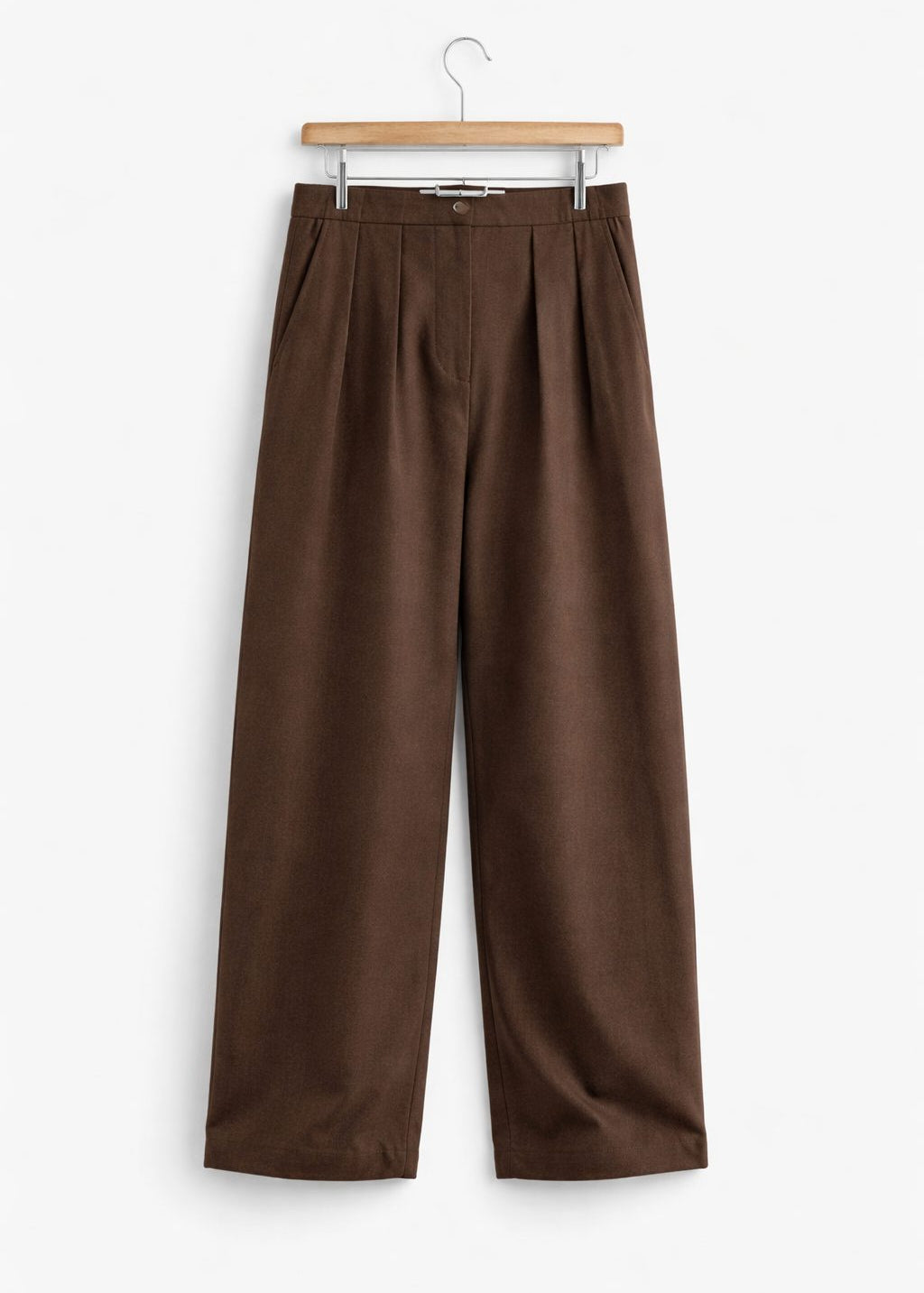 Pleated Wide Leg Trousers for Men - Bruin