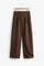 Pleated Wide Leg Trousers for Men - Bruin