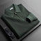 Polo Neck Ribbed Knit Pullover for Men - Green
