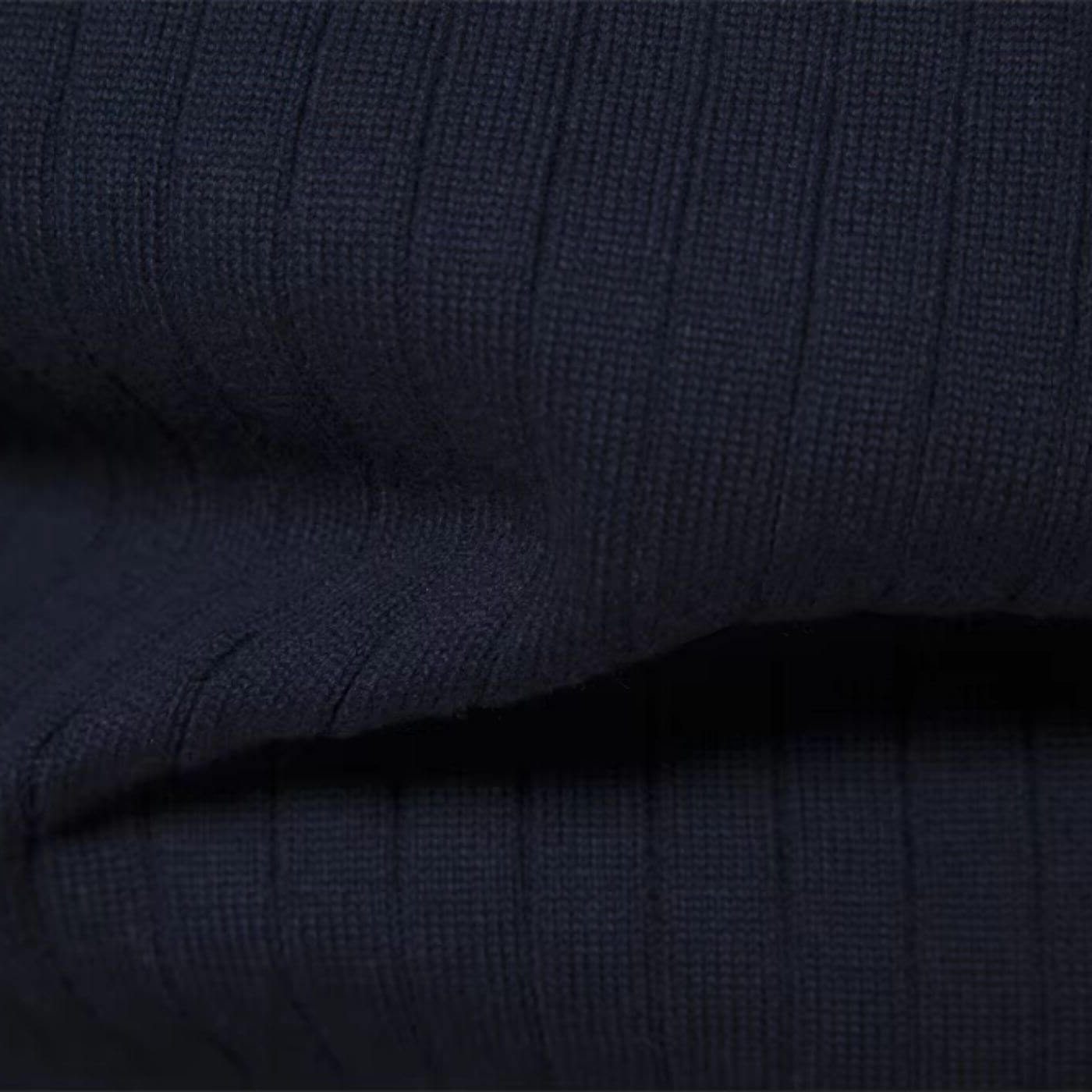 Quarter Zip Ribbed Knit Pullover for Men - View 5