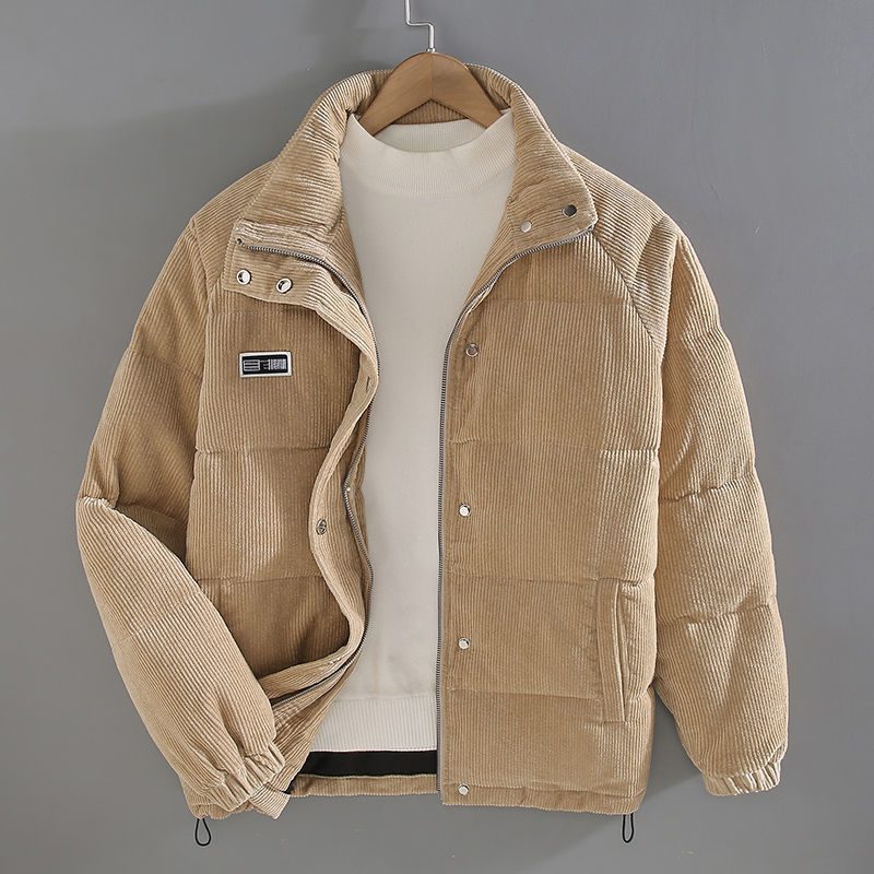 Quilted Corduroy Jacket for Men - Khaki