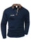 Quilted Grid Polo Shirt for Men - Navy Blue
