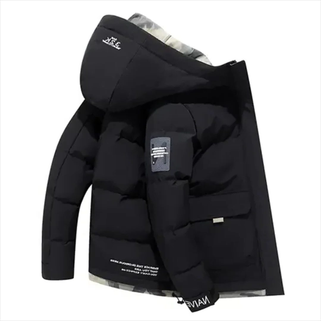 Quilted Hooded Puffer Jacket for Men