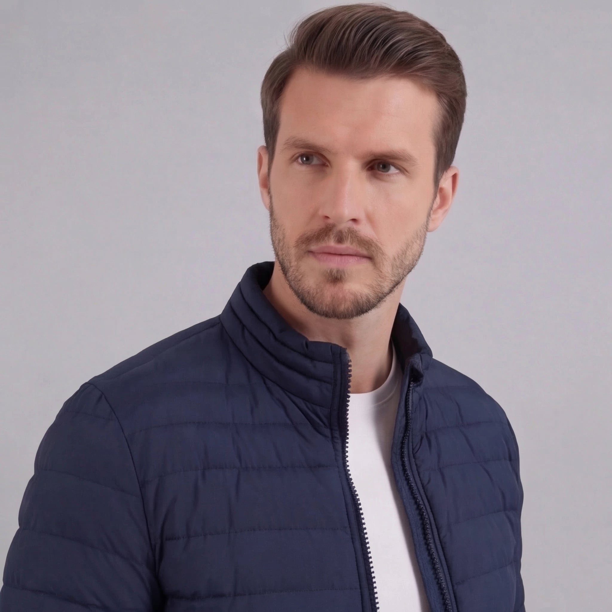 Quilted Puffer Jacket for Men - View 10