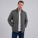 Quilted Puffer Jacket for Men - Grey