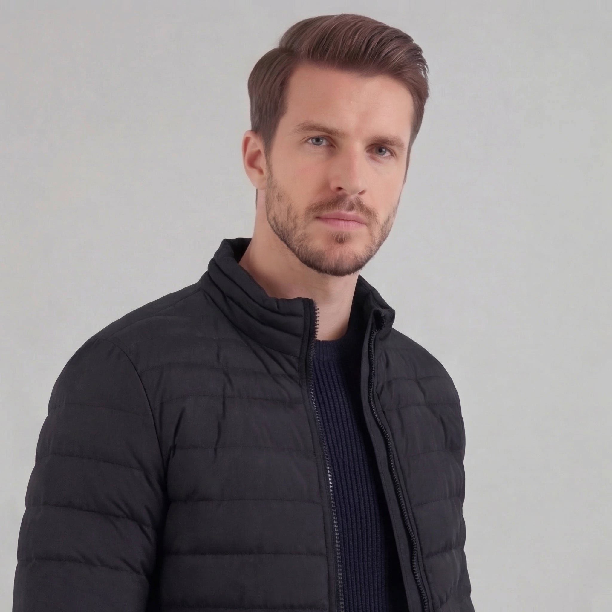 Quilted Puffer Jacket for Men - View 2