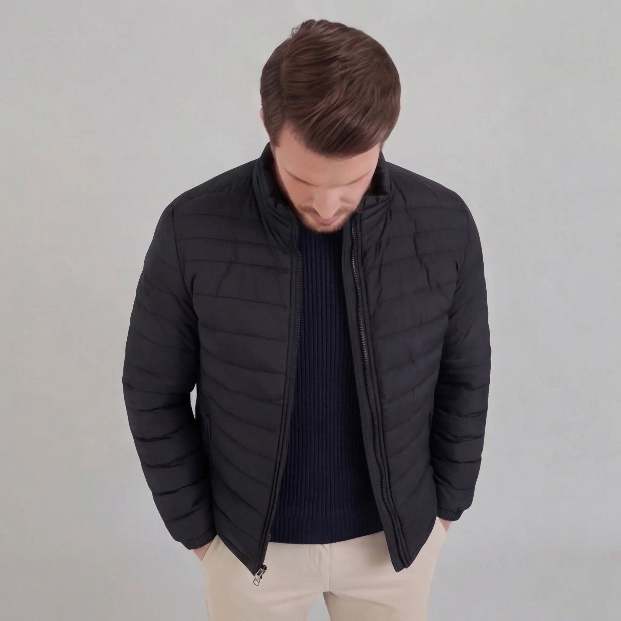Quilted Puffer Jacket for Men - View 5
