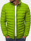 Lightweight Padded Bomber Jacket with Stand Collar for Men - Green