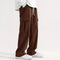 Corduroy Cargo Trousers with Relaxed Fit for Men