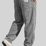 Relaxed Fit Corduroy Trousers for Men - Gray