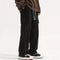 Corduroy Cargo Trousers with Relaxed Fit for Men - Black