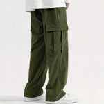 Corduroy Cargo Trousers with Relaxed Fit for Men - View 6
