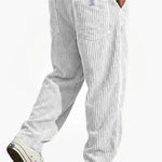 Relaxed Fit Corduroy Trousers for Men - White