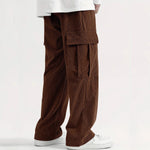 Corduroy Cargo Trousers with Relaxed Fit for Men - View 7