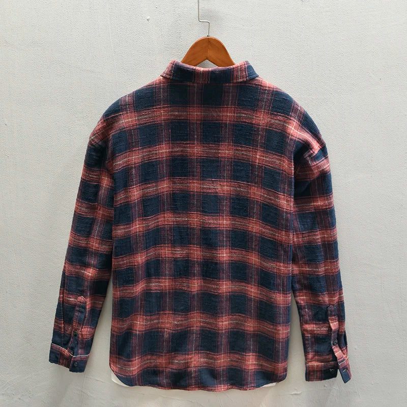 Relaxed Fit Plaid Shirt for Men - View 2