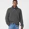 Chunky Ribbed Knit Half-Zip Jumper for Men