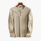 Ribbed Knit Henley Long Sleeve Top for Men