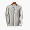 Ribbed Knit Henley Long Sleeve Top for Men - Light Grey