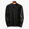 Ribbed Knit Henley Long Sleeve Top for Men - Dark Grey