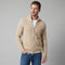 Ribbed Knit Zip-Up Cardigan for Men