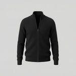 Ribbed Knit Zip-Up Cardigan for Men - View 10