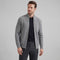 Ribbed Knit Zip-Up Cardigan for Men - Grey
